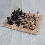 15 Inches Handmade Marinara & Black Premium Quality Full Chess Game Set