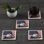 Marble Square Printed Coaster Plates