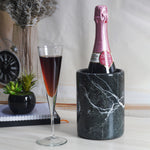 Elegant Black Marble Champagne Wine Chiller
