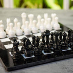 15 Inches Handmade Marble Black and White Premium Quality Chess Set