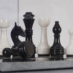 15 Inches Handmade Marble Black and White Premium Quality Chess Set