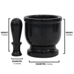 5 Inches Marble Black Mortar and Pestle