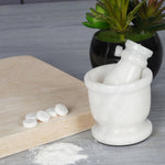 2.5 Inches White Marble Mortar and Pestle