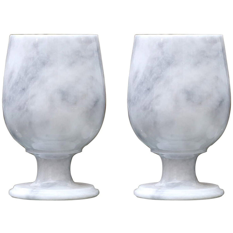 Handmade Marble White Bar Wine Glasses