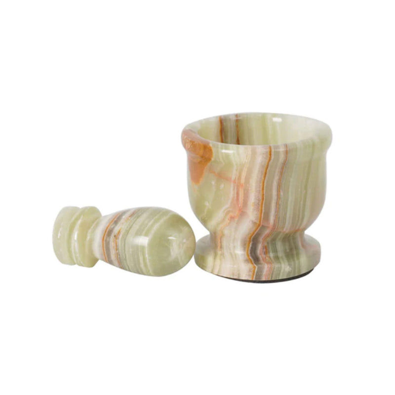 2.5 Inches Green Onyx Marble Mortar and Pestle