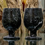 Handmade Black Marble Bar Wine Glasses