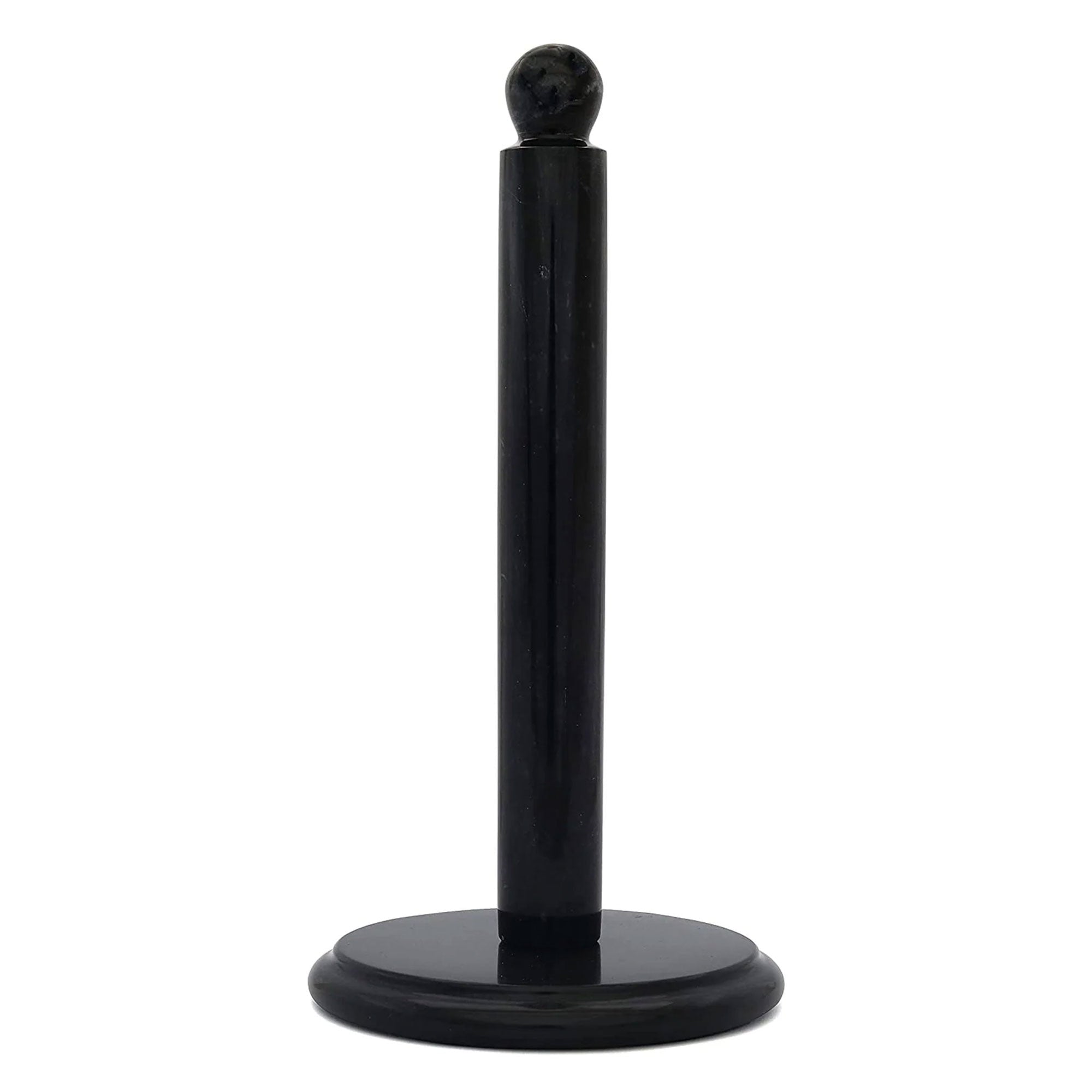 Aheucndg Paper Towel Holder Stand, Black Paper Towel Holder Countertop,  with Non-Slip Heavy Marble Base Kitchen, Standing Paper Towel Roll Holder  for