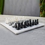 15 Inches Handmade Marble White and Black High Quality Chess Set