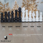 12 Inches Marble Black and White High Quality Chess Set