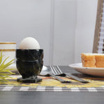 Handmade Black Marble Egg Cups