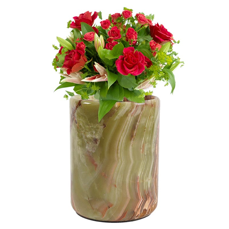 Marble Green Onyx Flower Vase