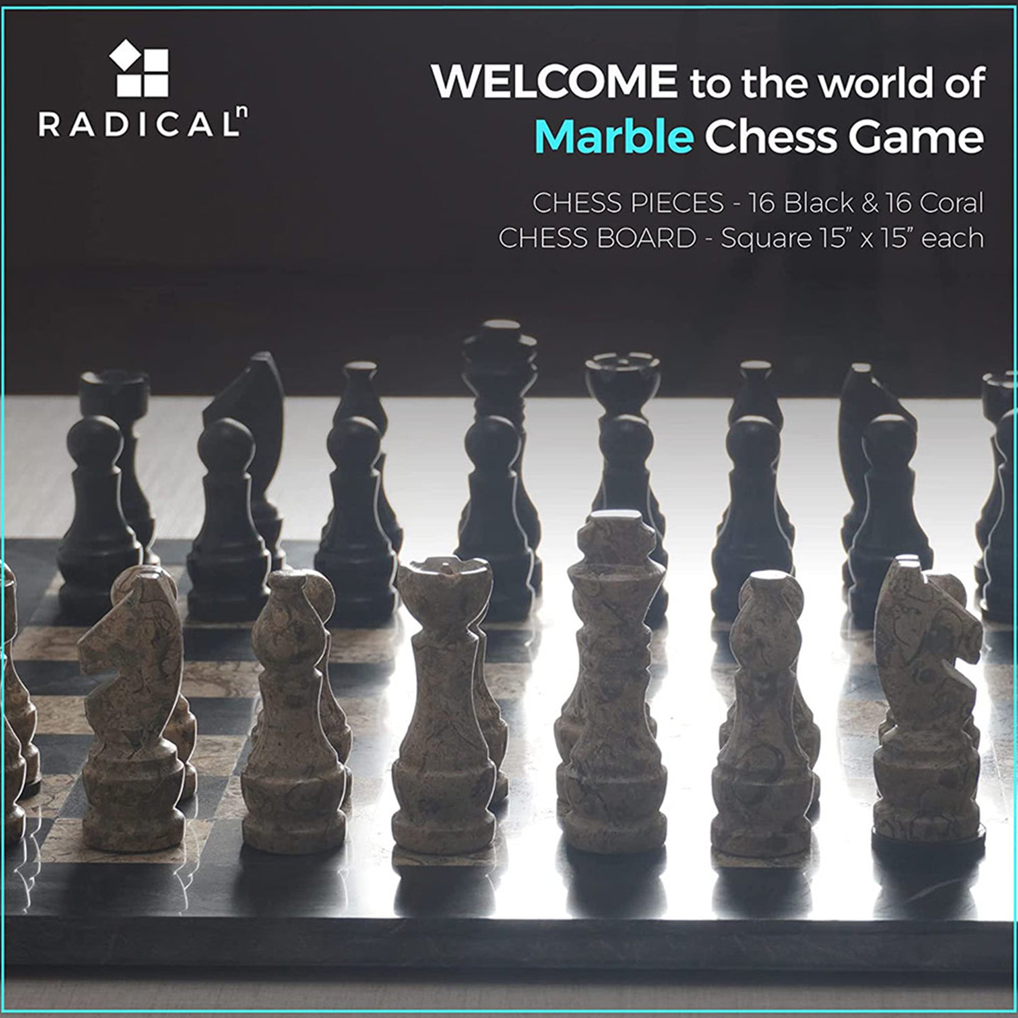 Marble Chess Board Modern Pietradura Multi Colour Chess Blocks