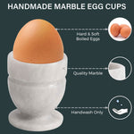 Hand made White Marble Egg Cups