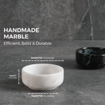 Handmade Black and White Marble Sauce Cups - Dipping Bowl Cup Set