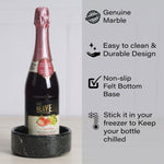 Black Marble Wine Bottle Coasters